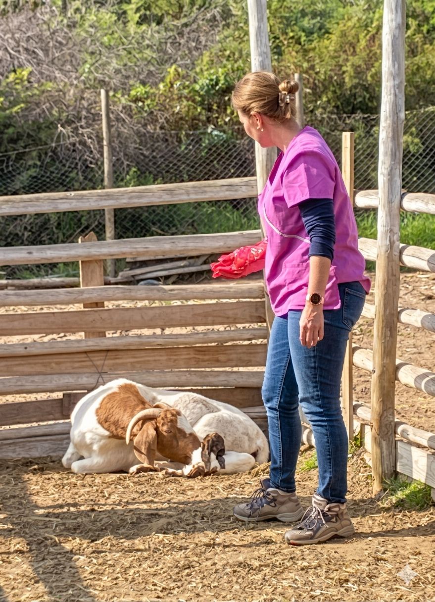 Cuidado de animales en el Fundo San Cristóbal, MARQUEN Orgánico